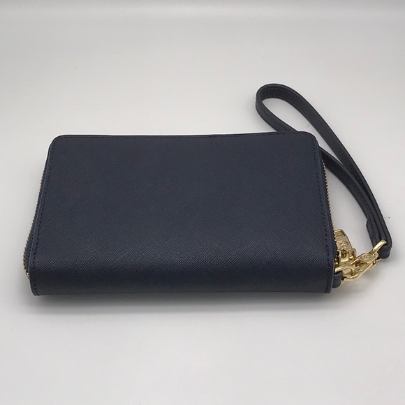 NWOT TORY BURCH NAVY WALLET WITH DETACHABLE WRISTLET STRAP - Picture 15 of 16